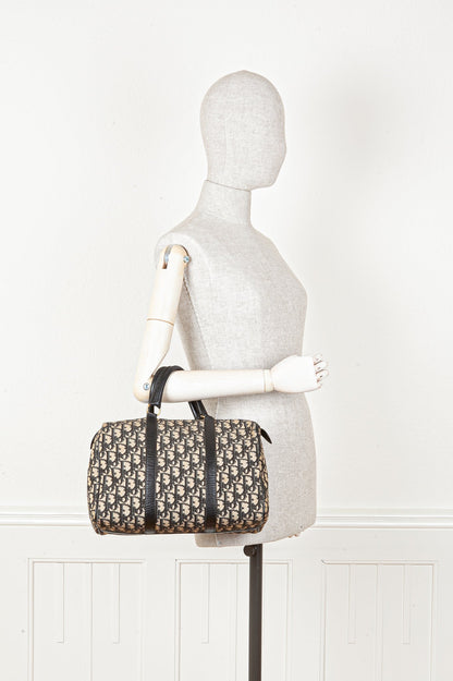 Christian Dior Boston Bag Oblique Blue