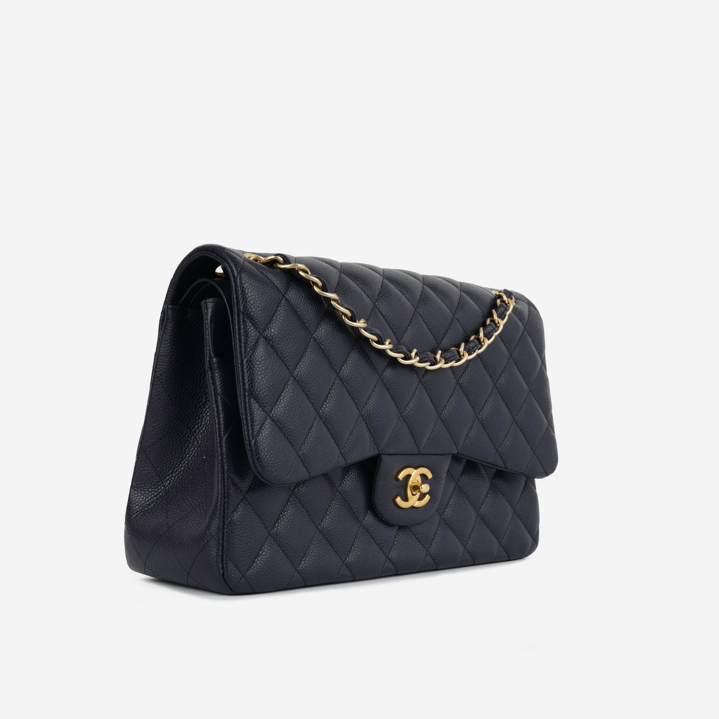 Chanel Classic Flap Lambskin Black Shoulder Bag Style 86