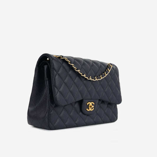 Chanel Classic Flap Lambskin Black Shoulder Bag Style 86