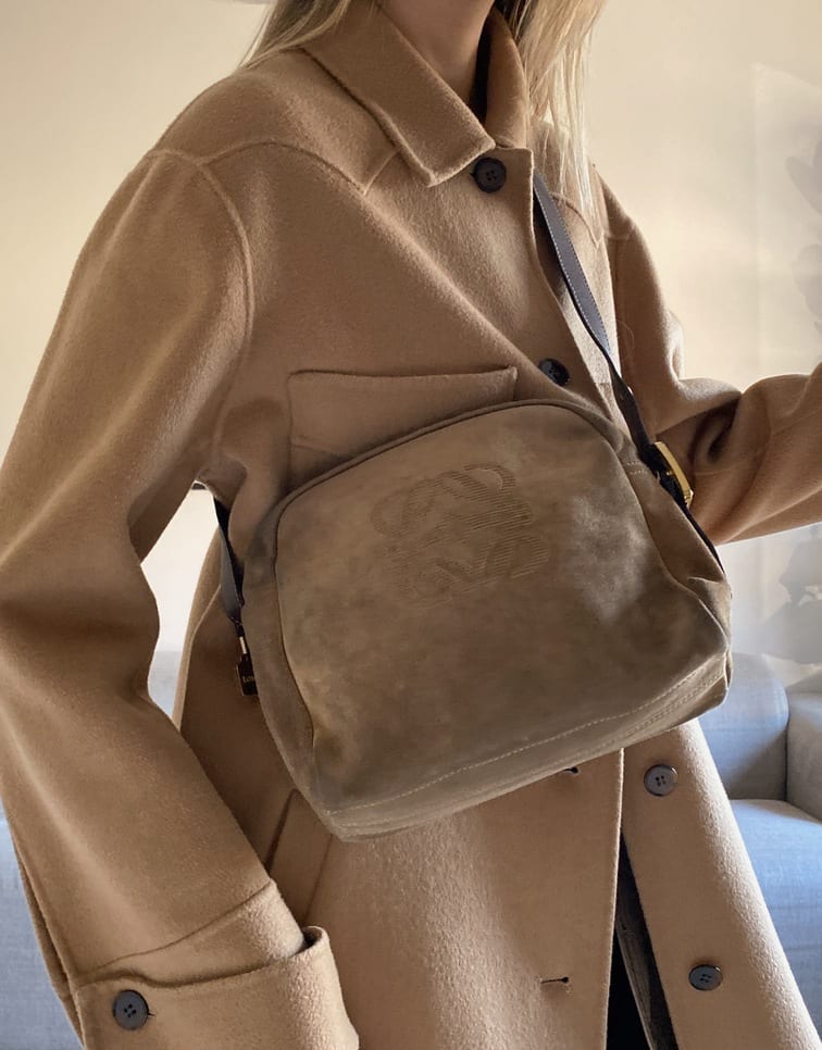 Loewe Vintage Suede Crossbody Bag