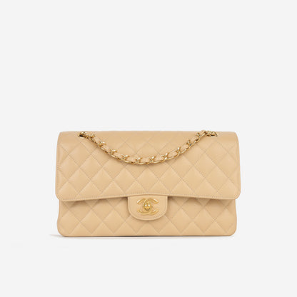 Chanel Classic Flap Lambskin Gold Shoulder Bag Style 19