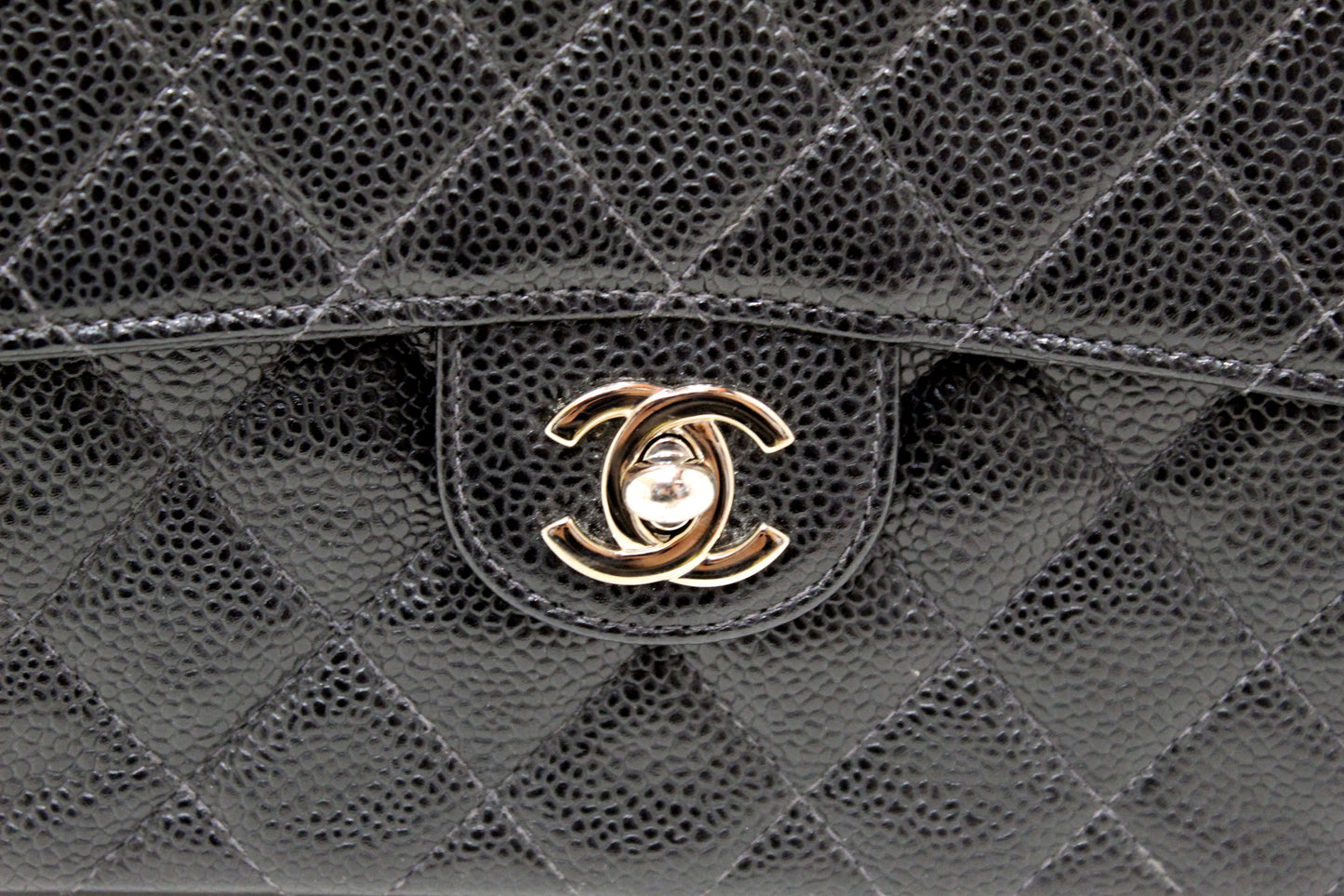Chanel Black Quilted Caviar Leather Square Mini Classic Flap Bag
