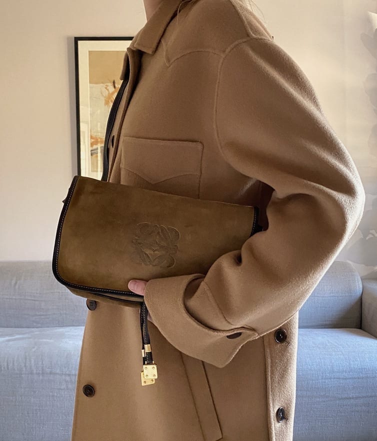 Loewe Vintage Suede Crossbody Bag