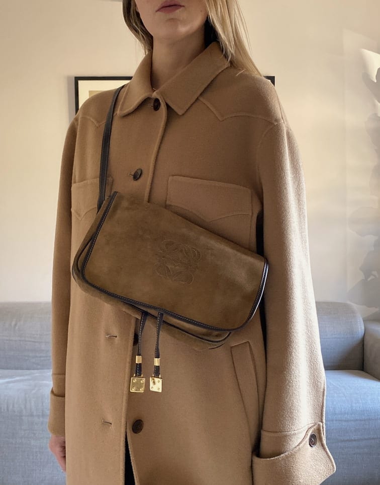 Loewe Vintage Suede Crossbody Bag