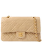 Chanel Around 1995 Made Classic Flap Chain Bag 25Cm Beige