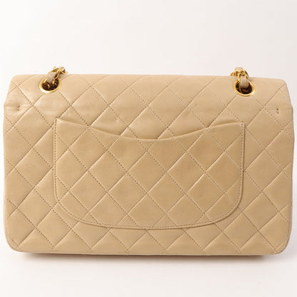 Chanel Around 1995 Made Classic Flap Chain Bag 25Cm Beige