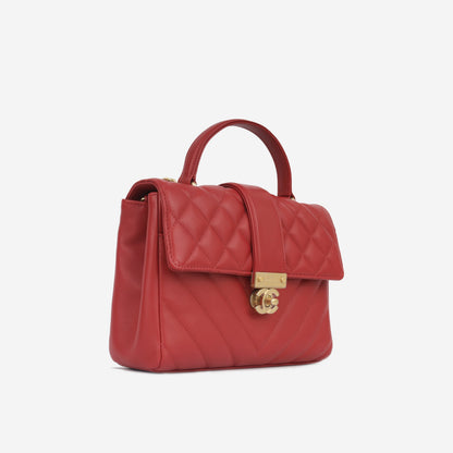 Chanel In The City Top Handle - Red Calfskin