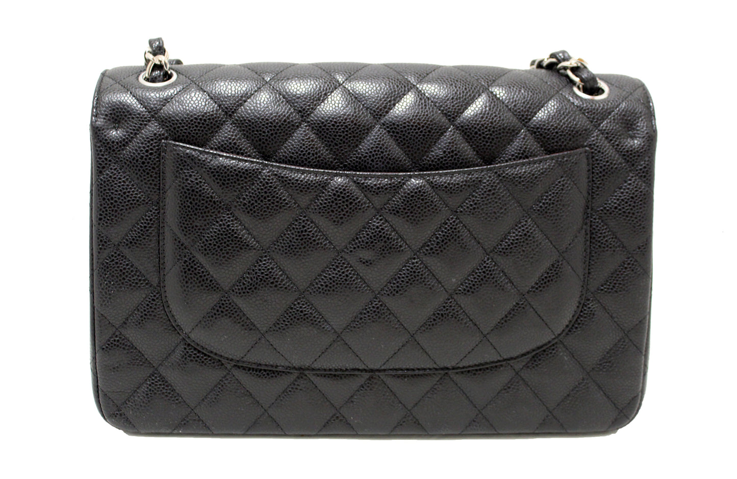Chanel Flap Classic Quilted Caviar Leather Black Shoulder Bag Style 3