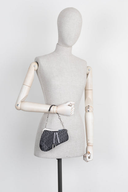 Christian Dior Micro Saddle Bag Mng Grey