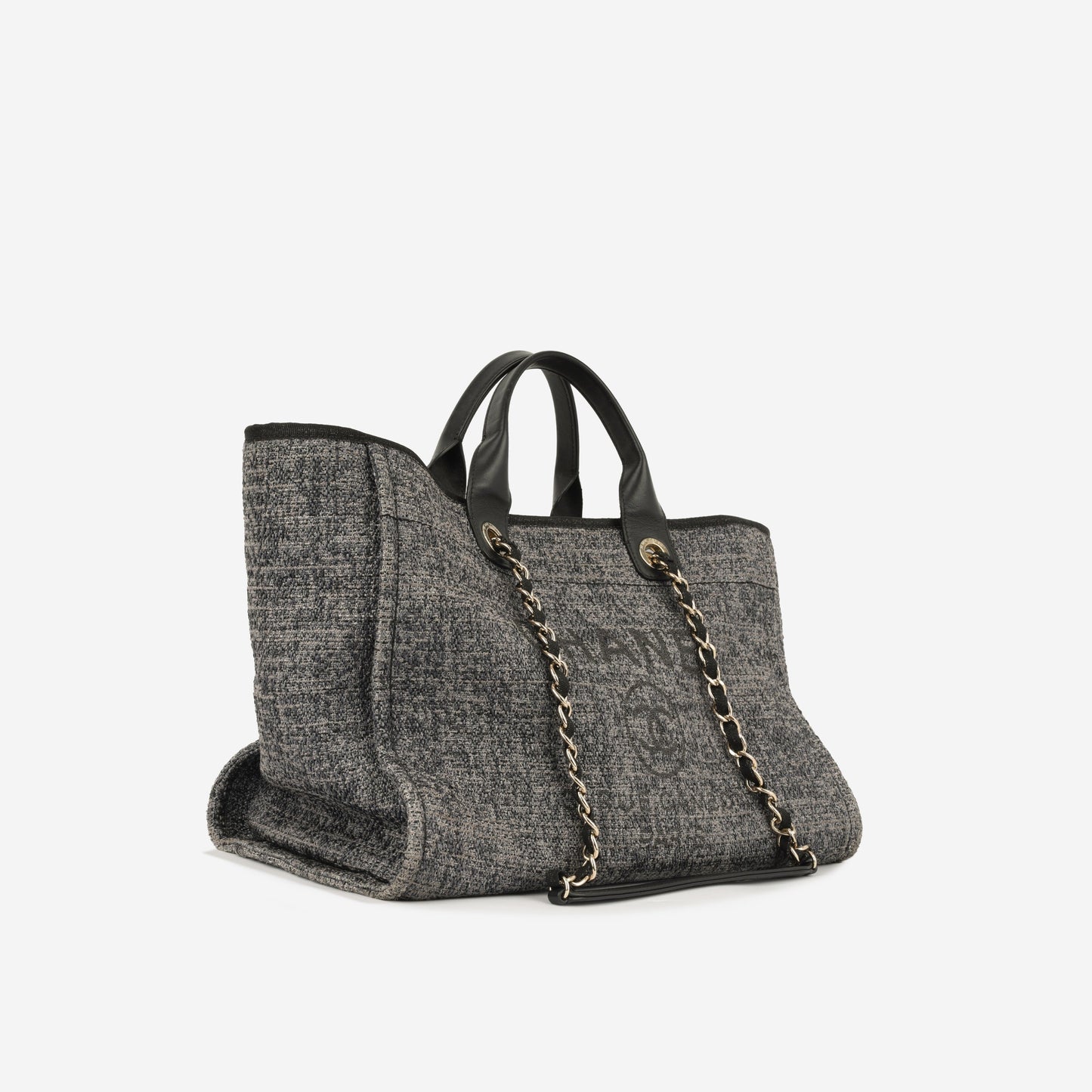 Chanel Cambon Tweed Black Tote Bag Style 2