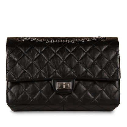 Chanel Classic Flap Calfskin Black Shoulder Bag Style 10