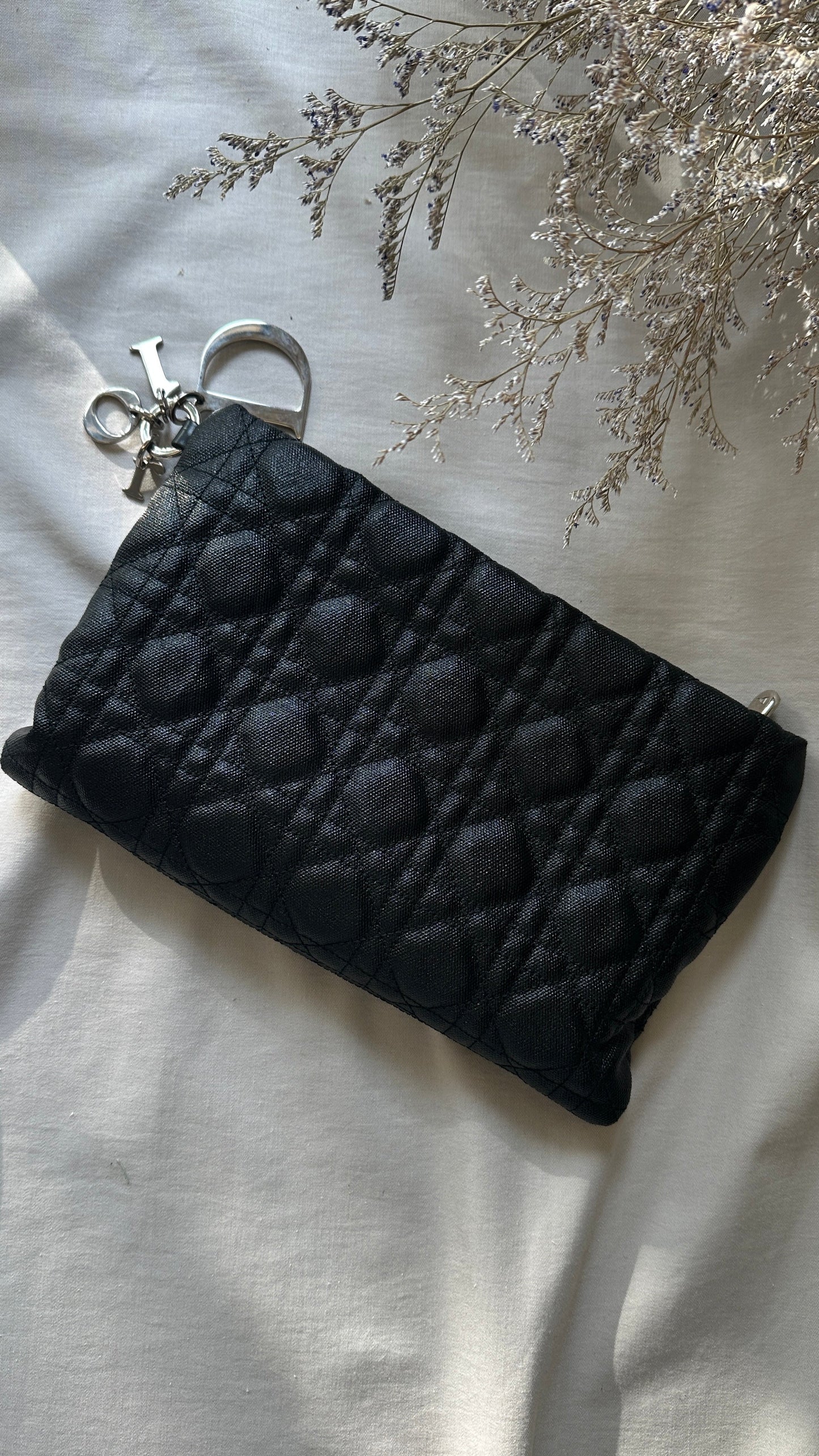 Christian Dior Panarea Cannage Clutch Black