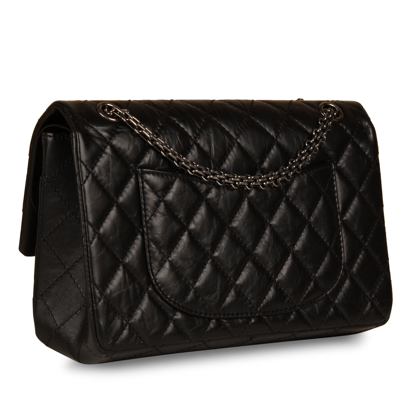 Chanel Classic Flap Calfskin Black Shoulder Bag Style 10