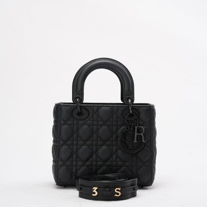 Dior Small Lady Dior My Abcdior Bag In Black Ultramatte 2020