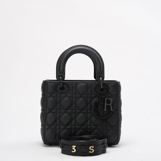 Dior Small Lady Dior My Abcdior Bag In Black Ultramatte 2020