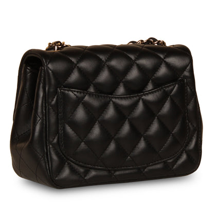 Chanel Classic Flap Lambskin Black Shoulder Bag Style 228