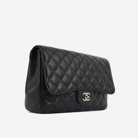 Chanel Classic Flap Caviar Black Shoulder Bag Style 4