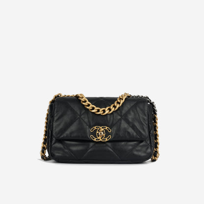 Chanel Chanel 19 Lambskin Black Shoulder Bag Style 11