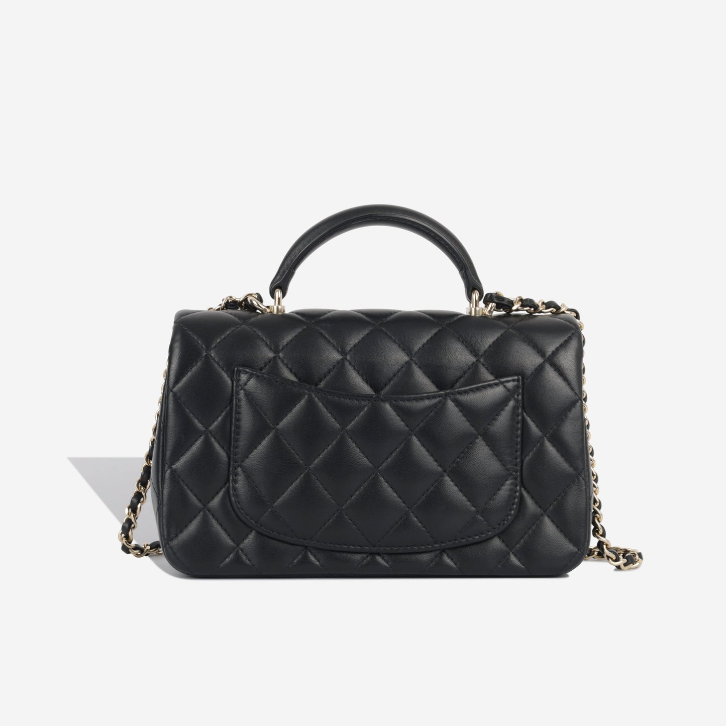 Chanel Classic Flap Lambskin Black Shoulder Bag Style 157