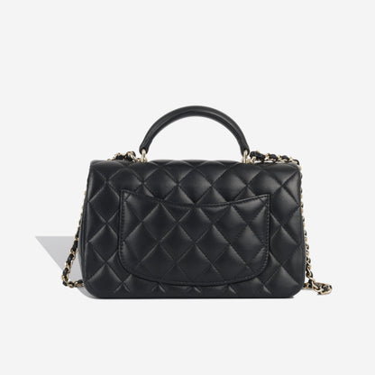 Chanel Classic Flap Lambskin Black Shoulder Bag Style 156
