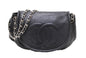 Chanel Black Caviar Leather Timeless Large Half Moon Flap Bag