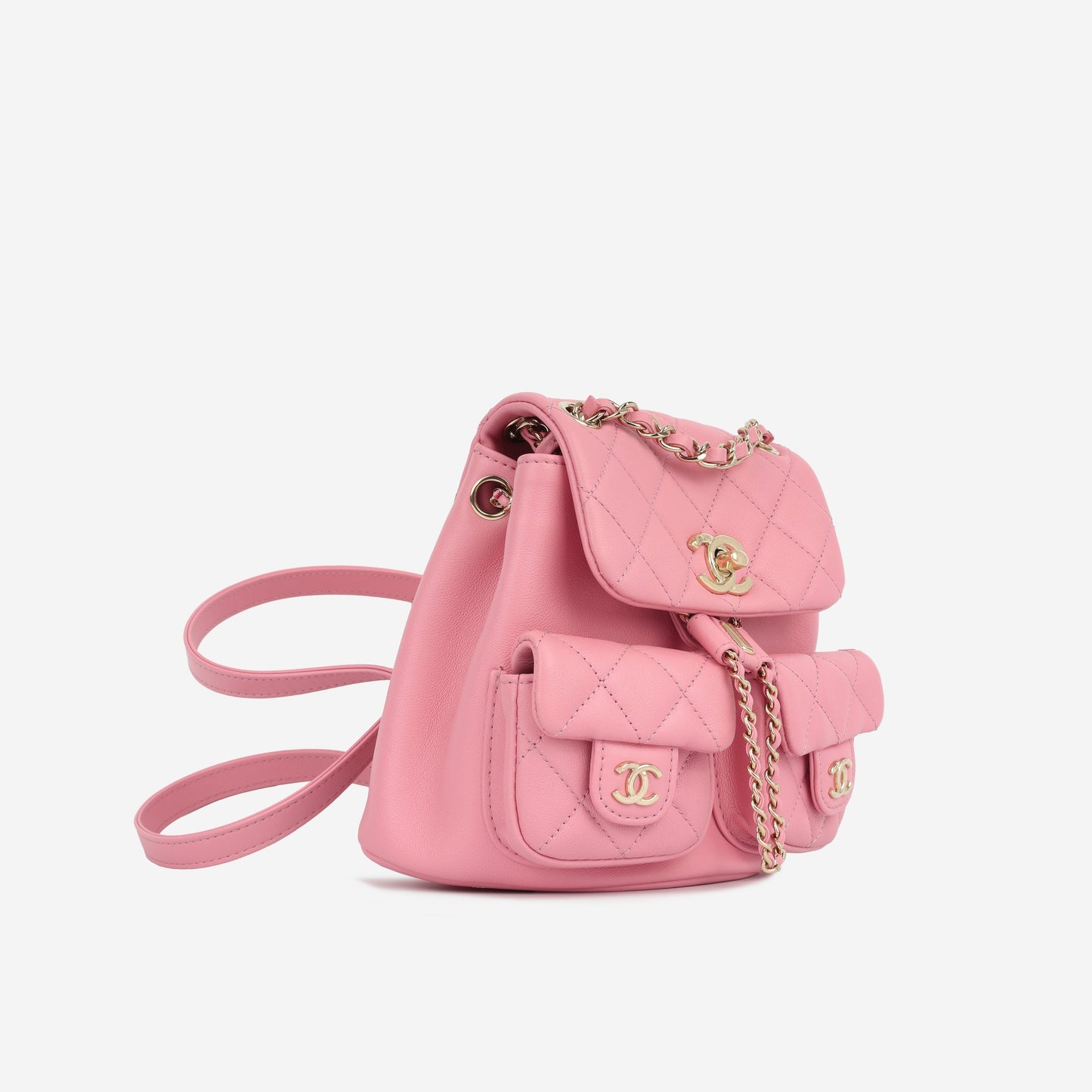 Chanel Luxury Lambskin Gold Backpack