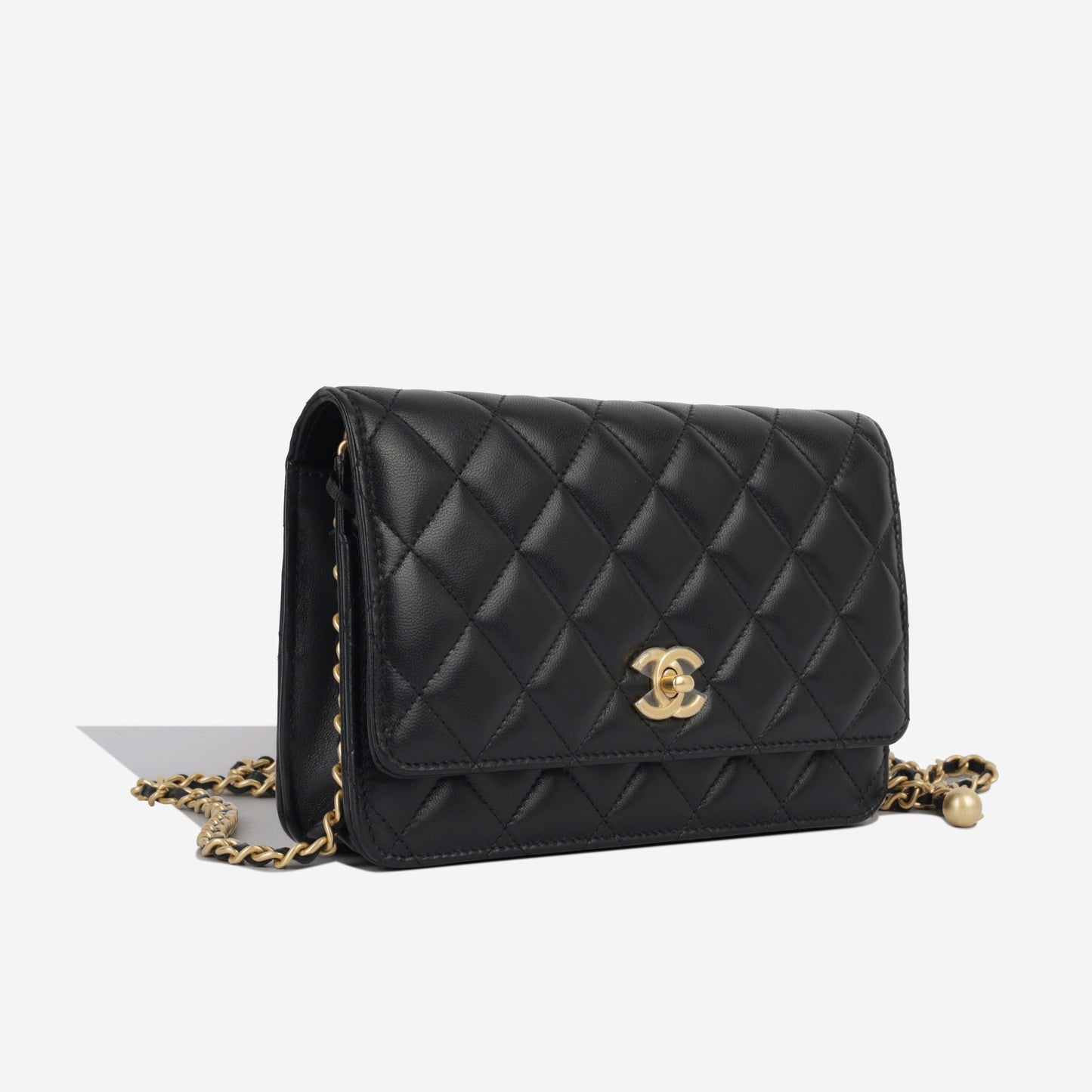 Chanel Wallet On Chain Lambskin Black Crossbody Style 12