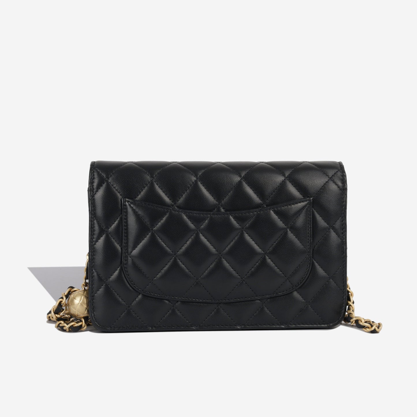 Chanel Wallet On Chain Lambskin Black Crossbody Style 12