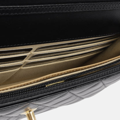 Chanel Wallet On Chain Lambskin Black Crossbody Style 12