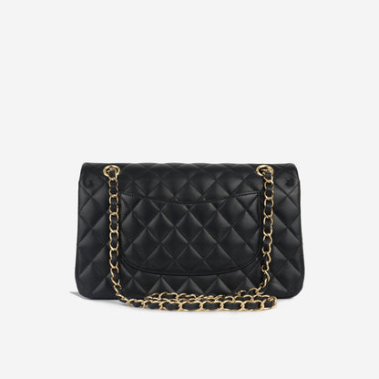 Chanel Classic Flap Lambskin Black Shoulder Bag Style 92