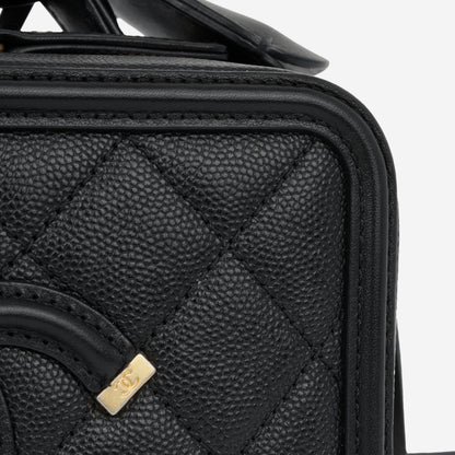 Filigree CC Vanity Case - Black