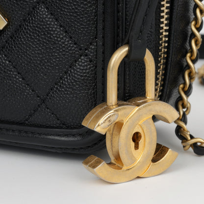 Filigree CC Vanity Case - Black