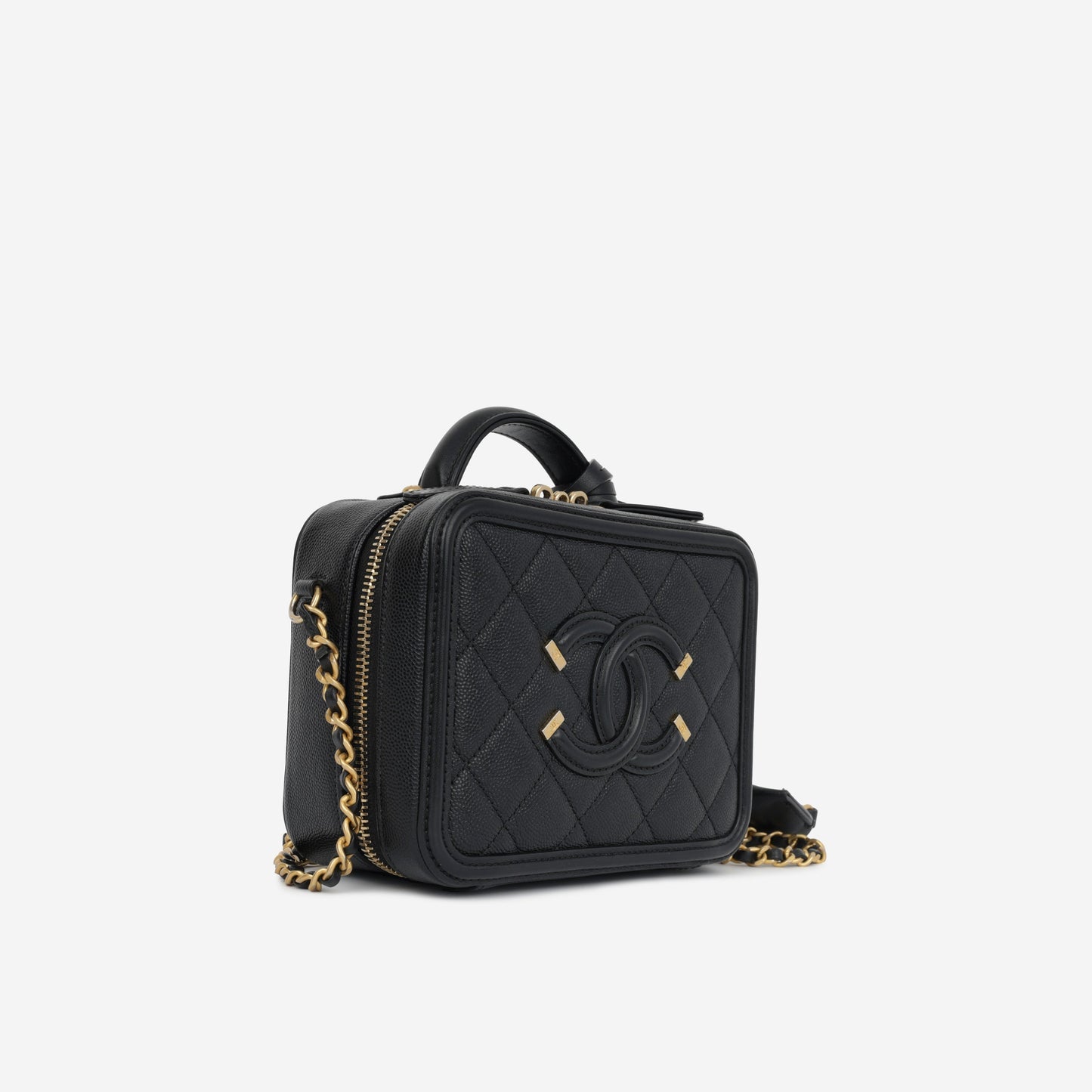 Filigree CC Vanity Case - Black