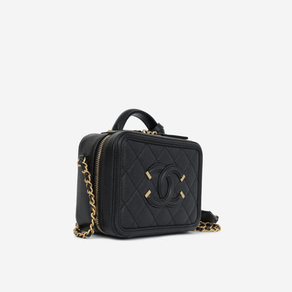 Filigree CC Vanity Case - Black
