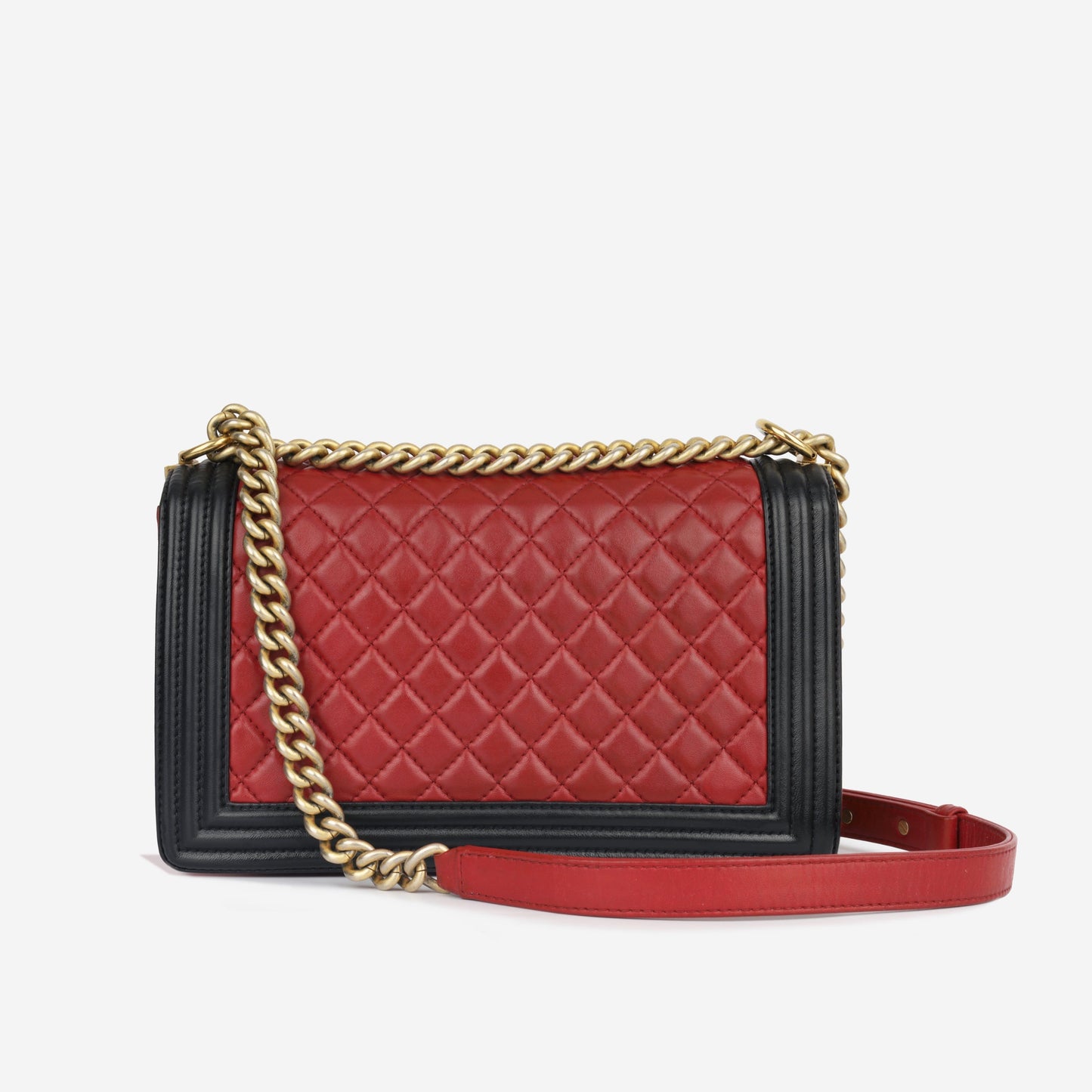 Chanel Boy Bag Lambskin Black Shoulder Bag Style 26