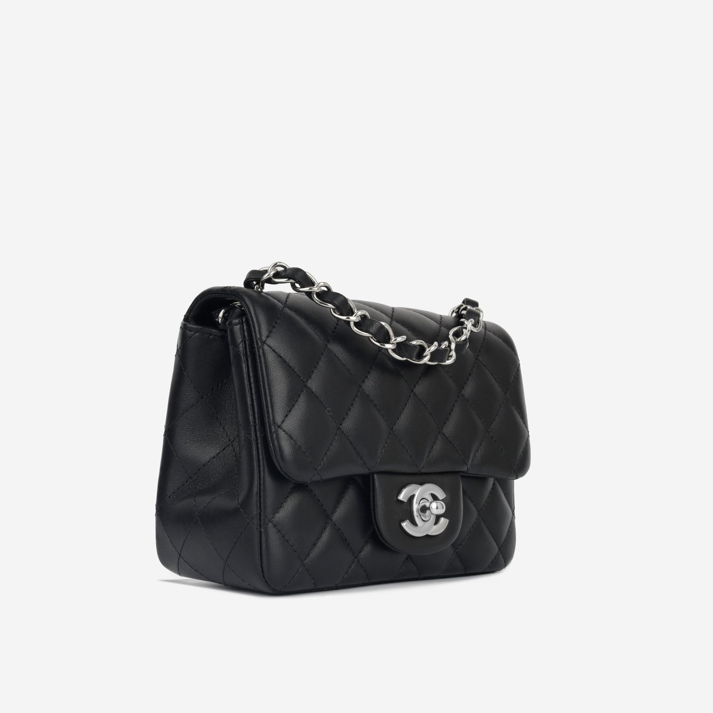 Chanel Classic Flap Lambskin Black Shoulder Bag Style 209