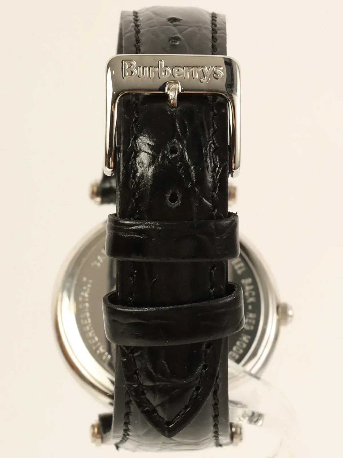 BURBERRY Round Logo Face Watch Silver/Black