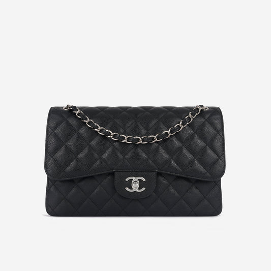 Chanel Classic Flap Lambskin Black Shoulder Bag Style 22