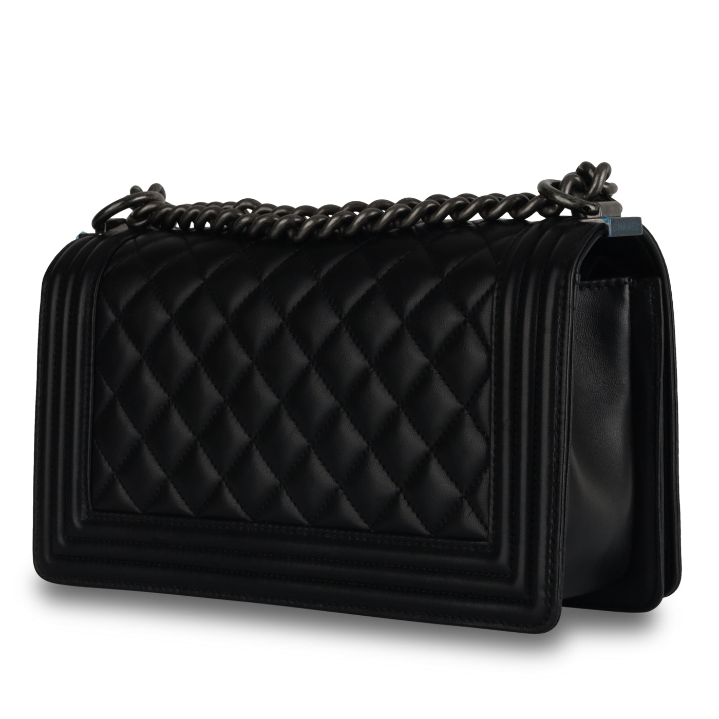 Chanel Boy Bag Lambskin Black Shoulder Bag Style 68