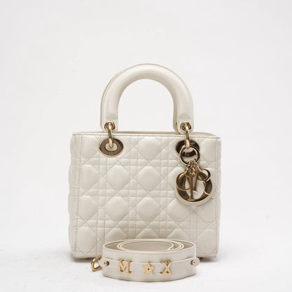 Dior White Small Lady Dior My Abcdior Bag 2022