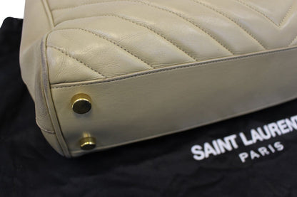 Saint Laurent Monogram Matelassé Beige Tote Bag