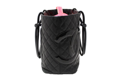Chanel Black Quilted Calfskin Leather Large Cambon Tote Shoulder Bag