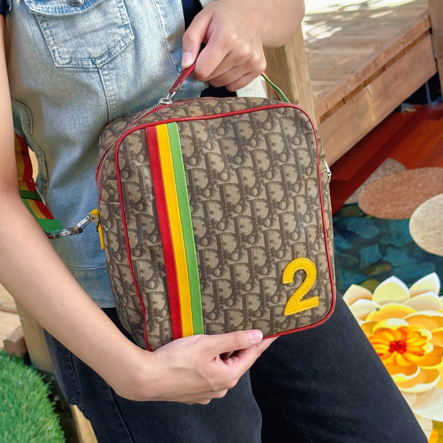 Christian Dior Diorissimo Rasta Messenger Bag Tws