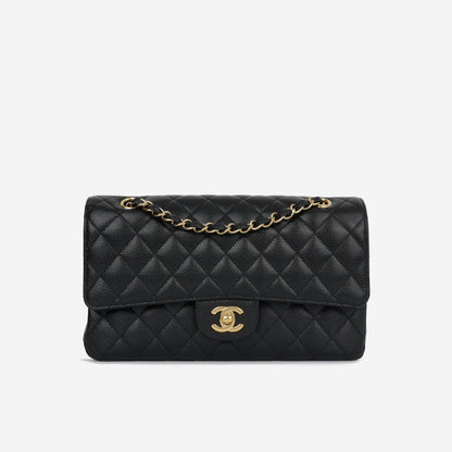 Chanel Classic Flap Lambskin Black Shoulder Bag Style 309