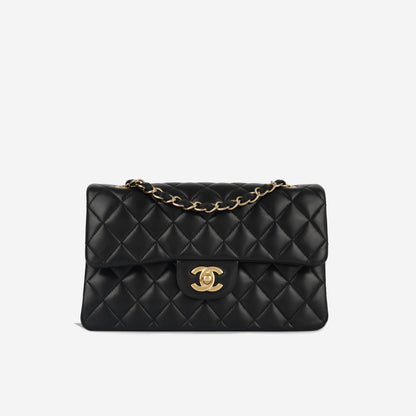 Chanel Classic Flap Lambskin Black Shoulder Bag Style 349