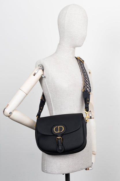 Christian Dior Large Bobby Bag Leather Black