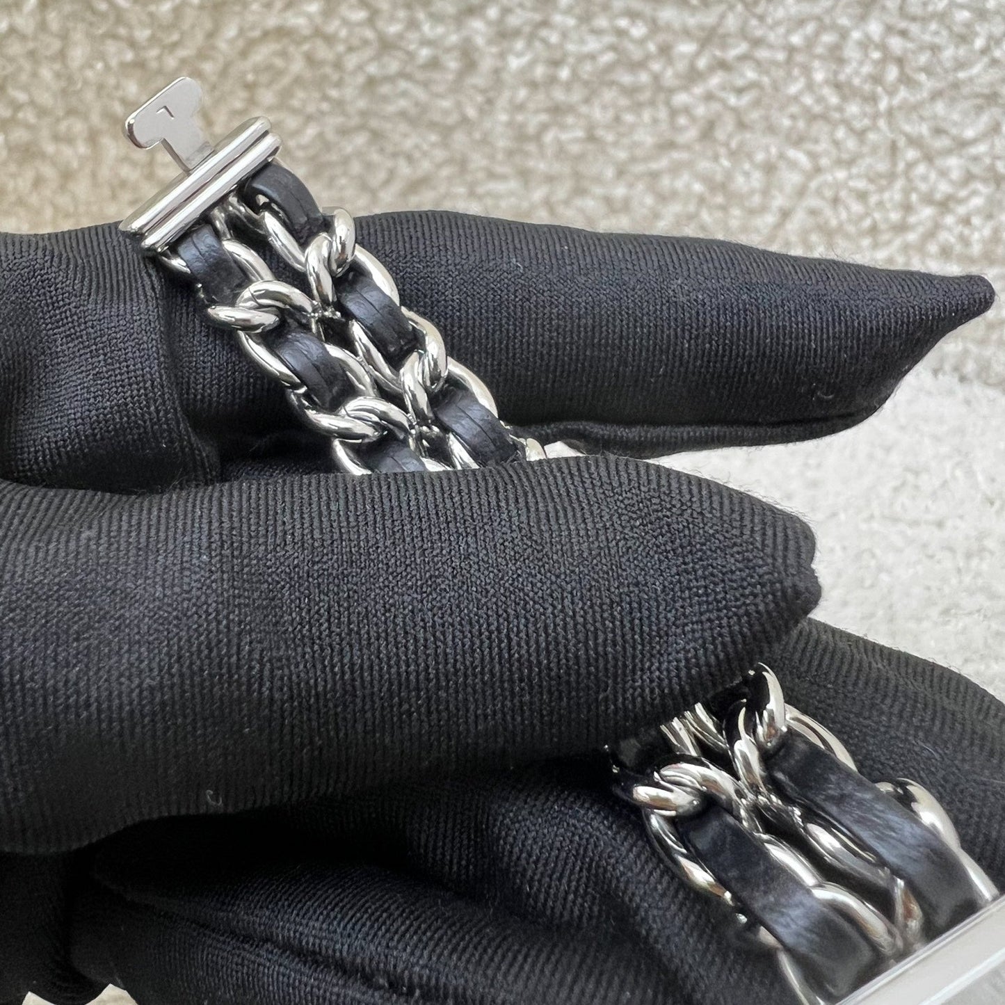 [Serviced for $965 in Jan 2026] Chanel Premiere Watch in Silver Tone Steel Hardware and Black Leather Size L