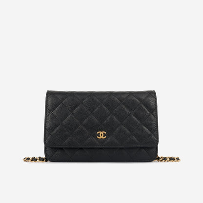 Chanel Wallet On Chain Lambskin Black Crossbody Style 6
