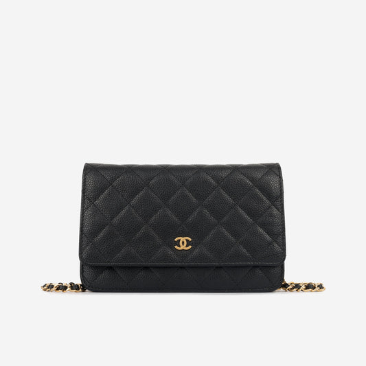 Chanel Wallet On Chain Lambskin Black Crossbody Style 3