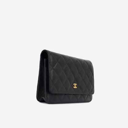 Chanel Wallet On Chain Lambskin Black Crossbody Style 3
